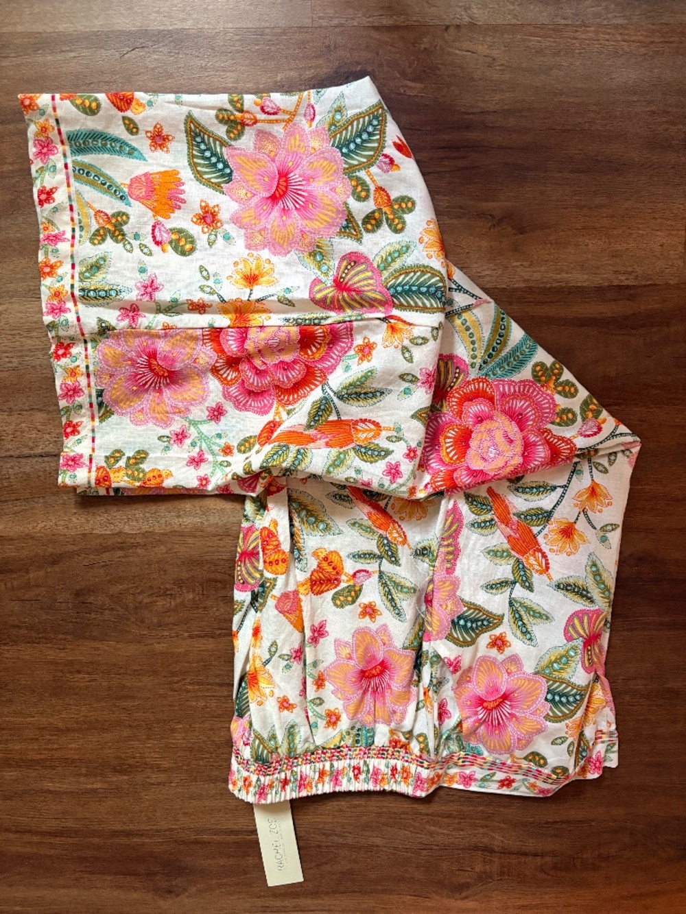 Floral wide leg pants